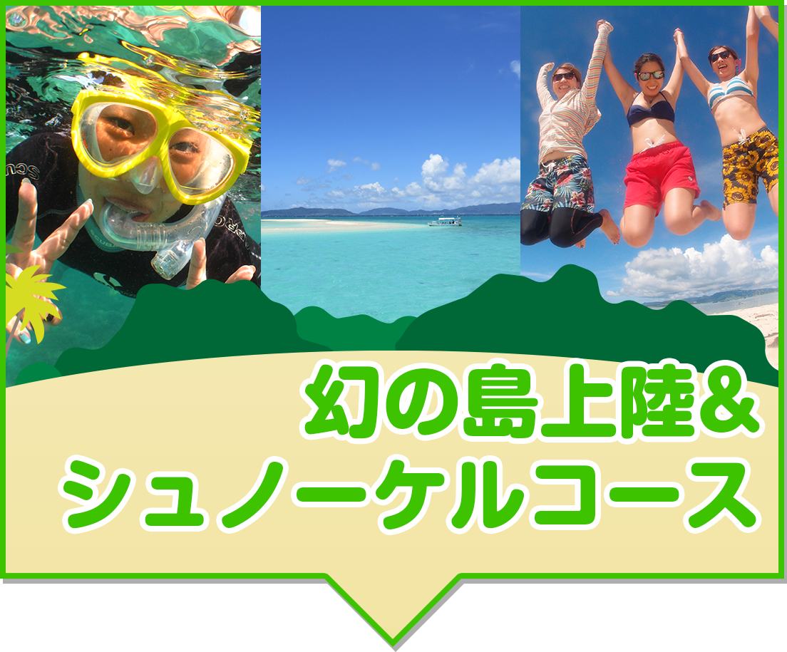半日で行ける幻の島上陸＆しゅのーけるコース